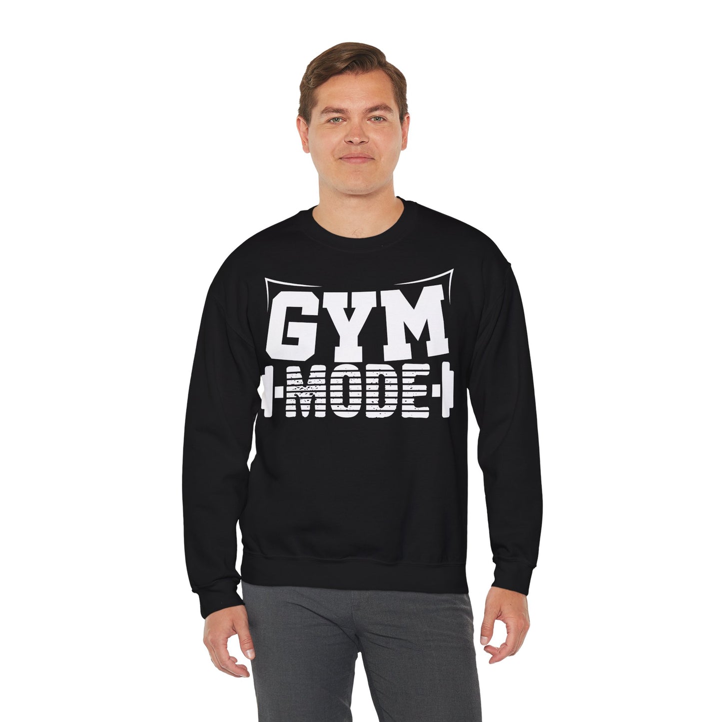 Gym Mode Unisex Heavy Blend Crewneck Sweatshirt - Perfect for Fitness Enthusiasts