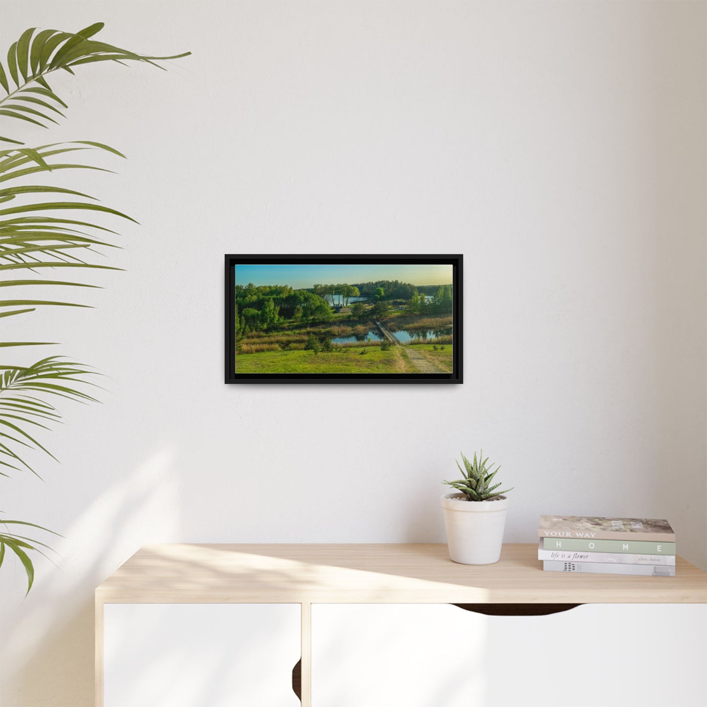 Zageres Lake Matte Canvas, Framed (Multi-color)