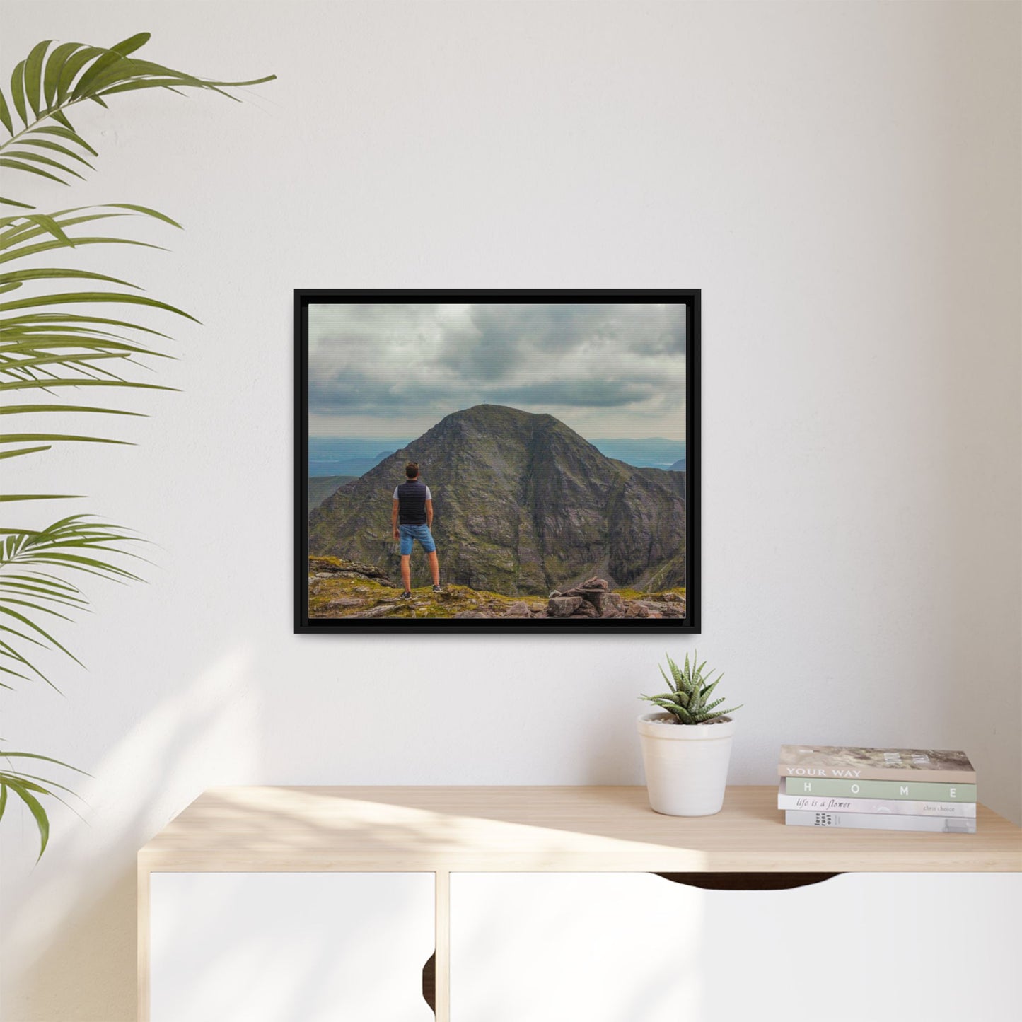 Cross On Top Matte Canvas, Framed (Multi-color)