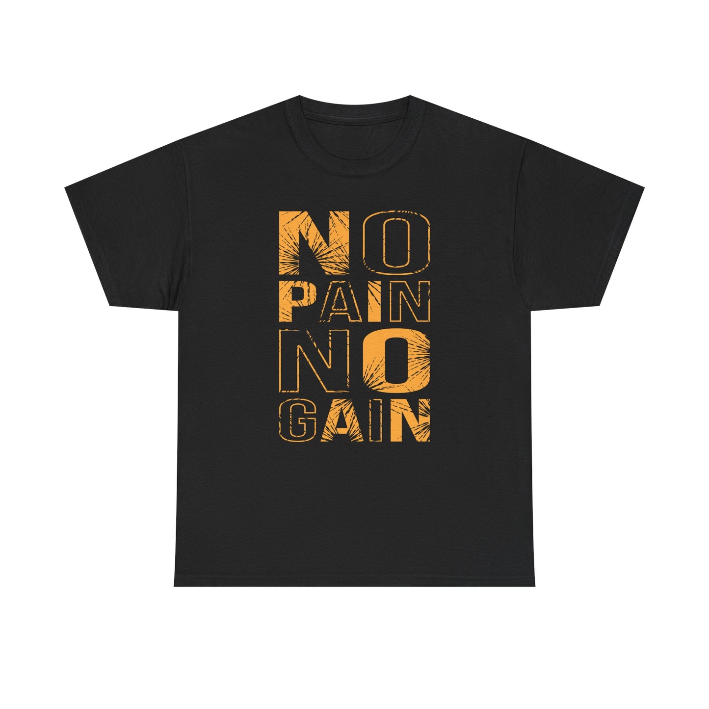 Inspirational Unisex Heavy Cotton Tee - "No Pain No Gain"