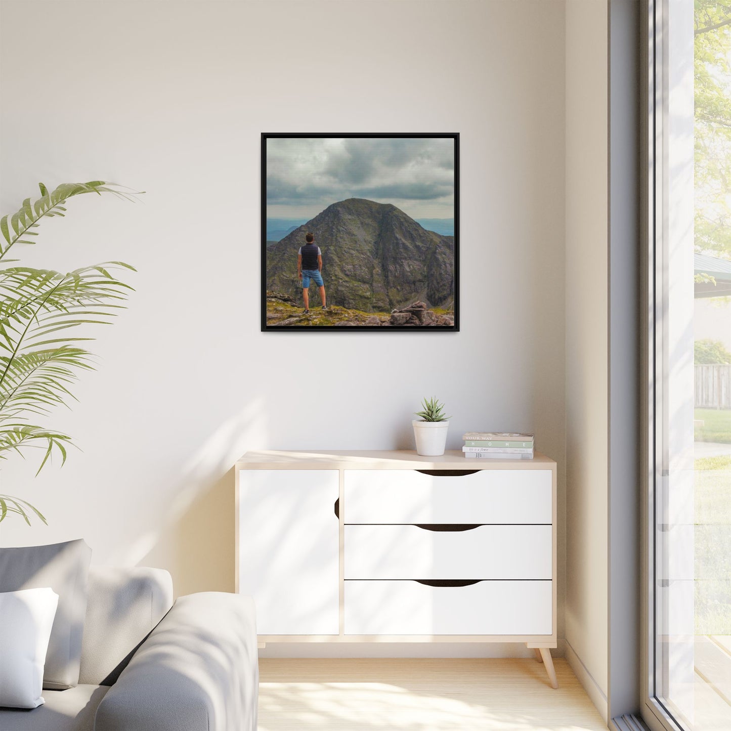 Cross On Top Matte Canvas, Framed (Multi-color)