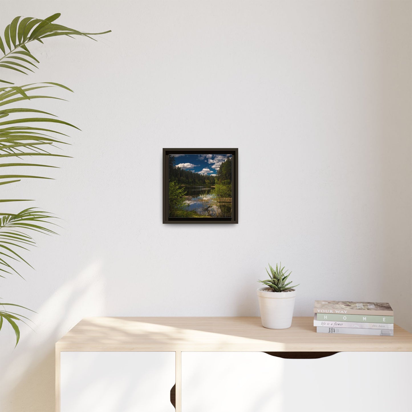 Vilnius Lake Matte Canvas, Framed (Multi-color)