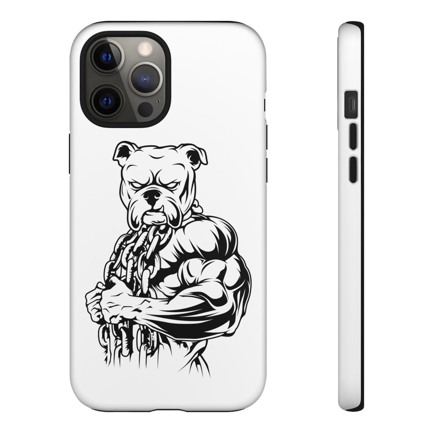 Tough Cases: Strong Bulldog Phone Case - Perfect for Dog Lovers and Fitness Enthusiasts