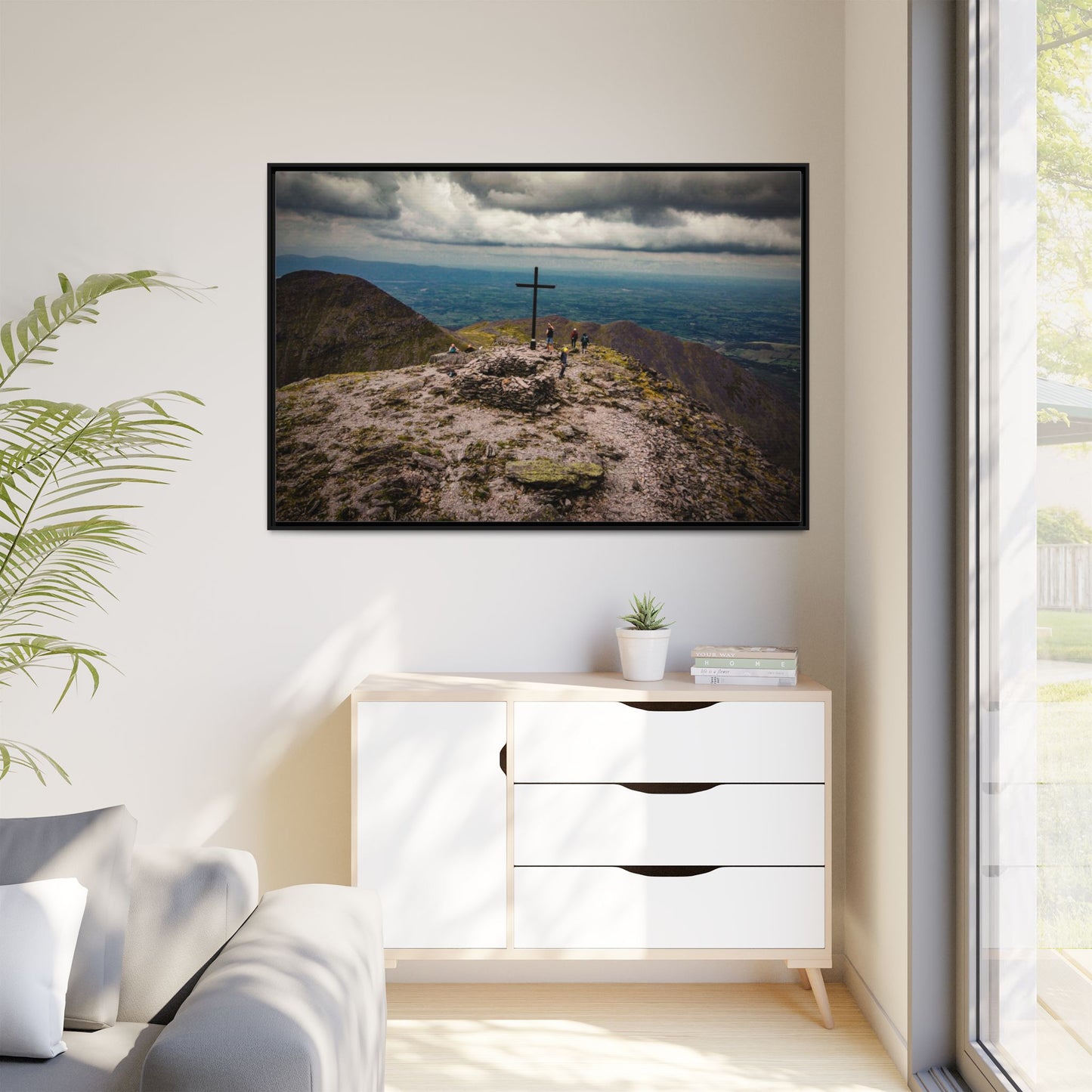 Carrauntoohil Summit Matte Canvas, Framed (Multi-color)
