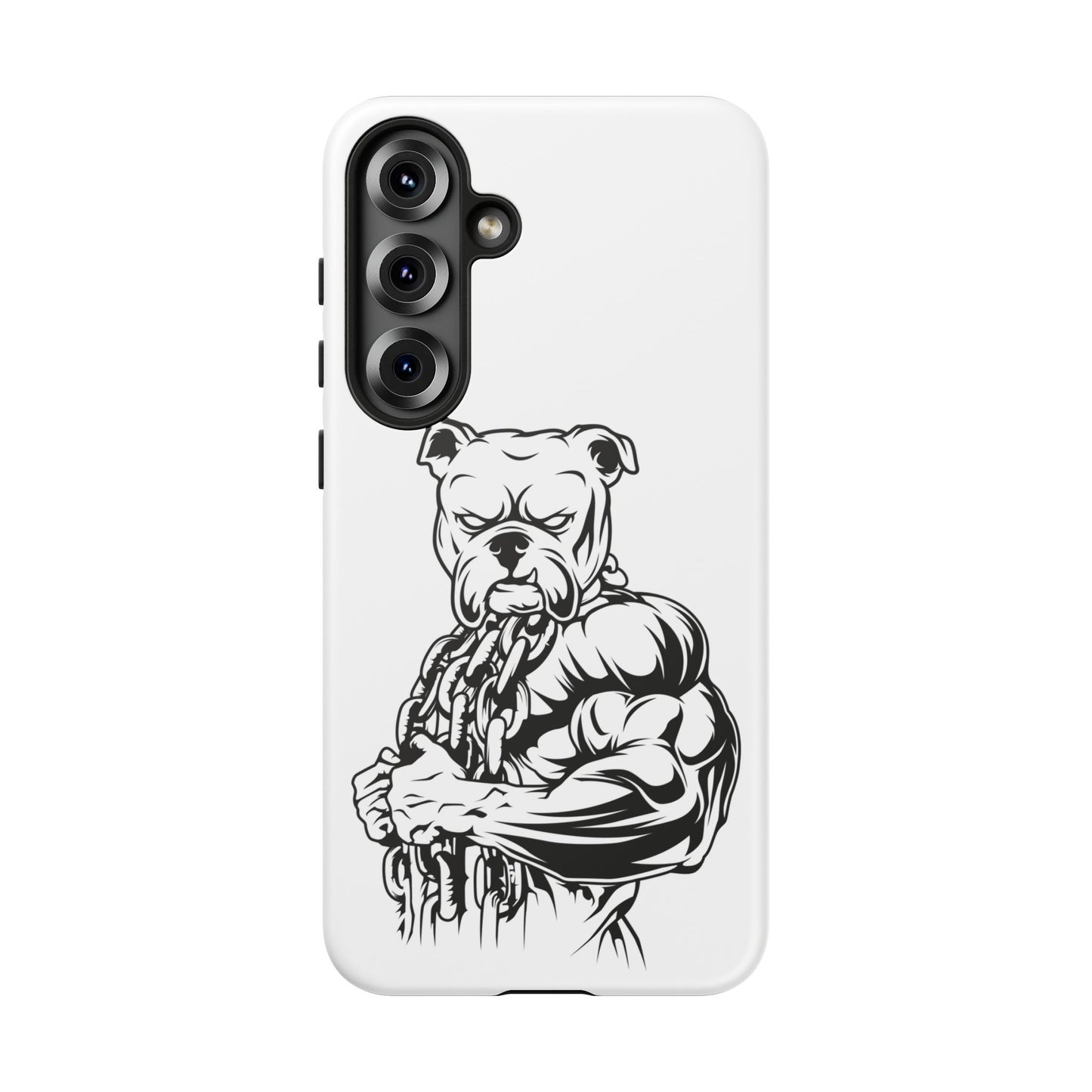 Tough Cases: Strong Bulldog Phone Case - Perfect for Dog Lovers and Fitness Enthusiasts