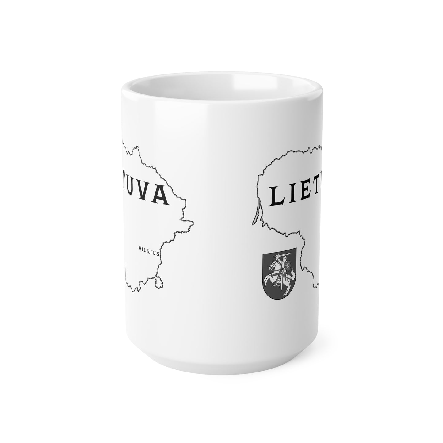 Lithuania Map Ceramic Coffee Cup - 11oz & 15oz Mug for Travelers