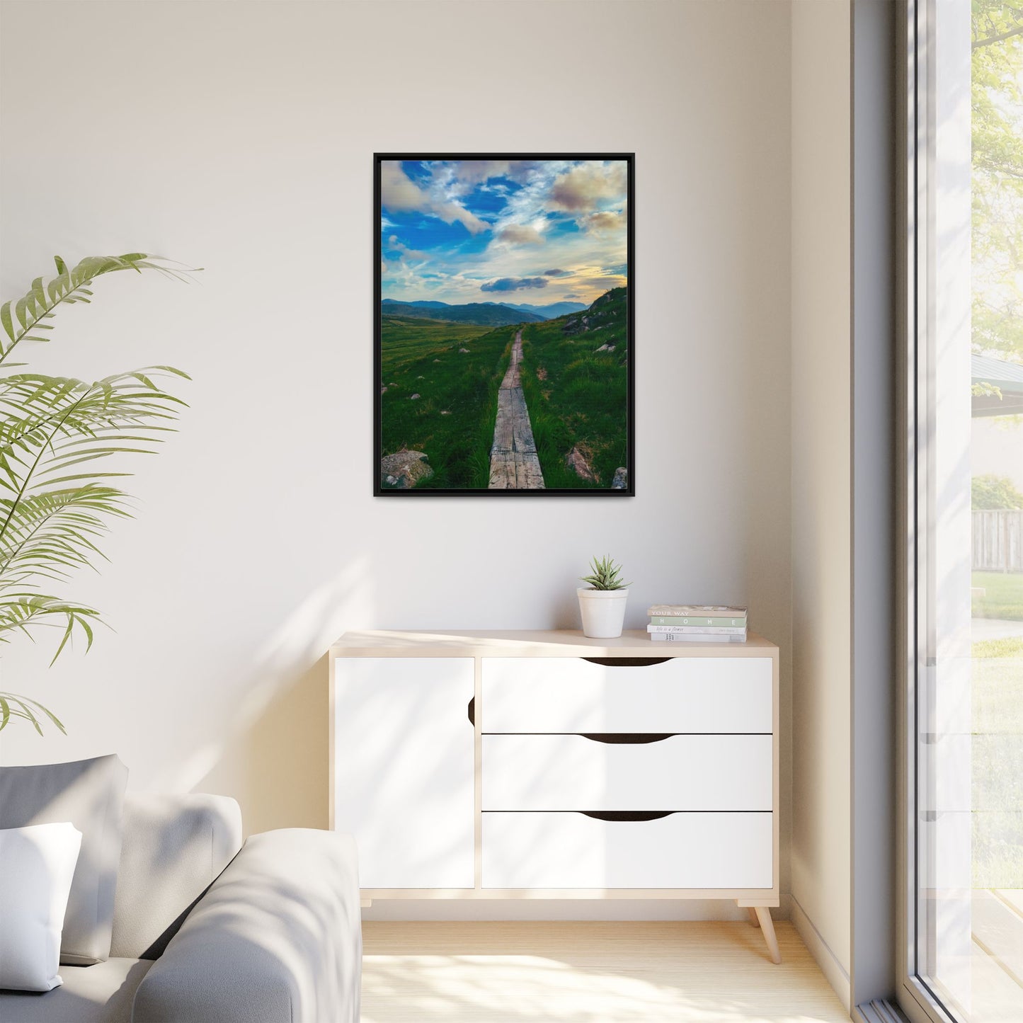 Torc Mountain Trail Matte Canvas, Framed (Multi-color)