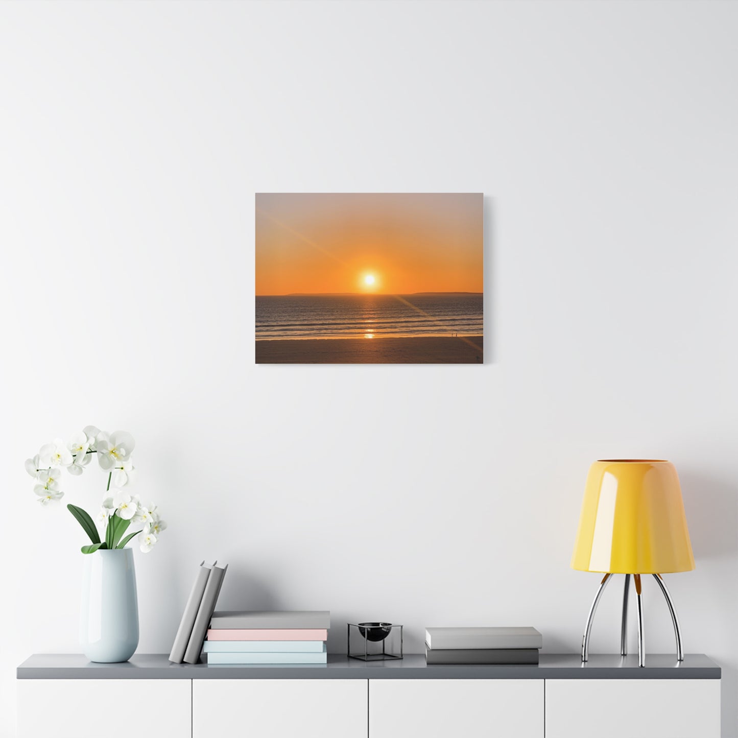 Sunset in ocean Matte Canvas, Stretched, 1.25"