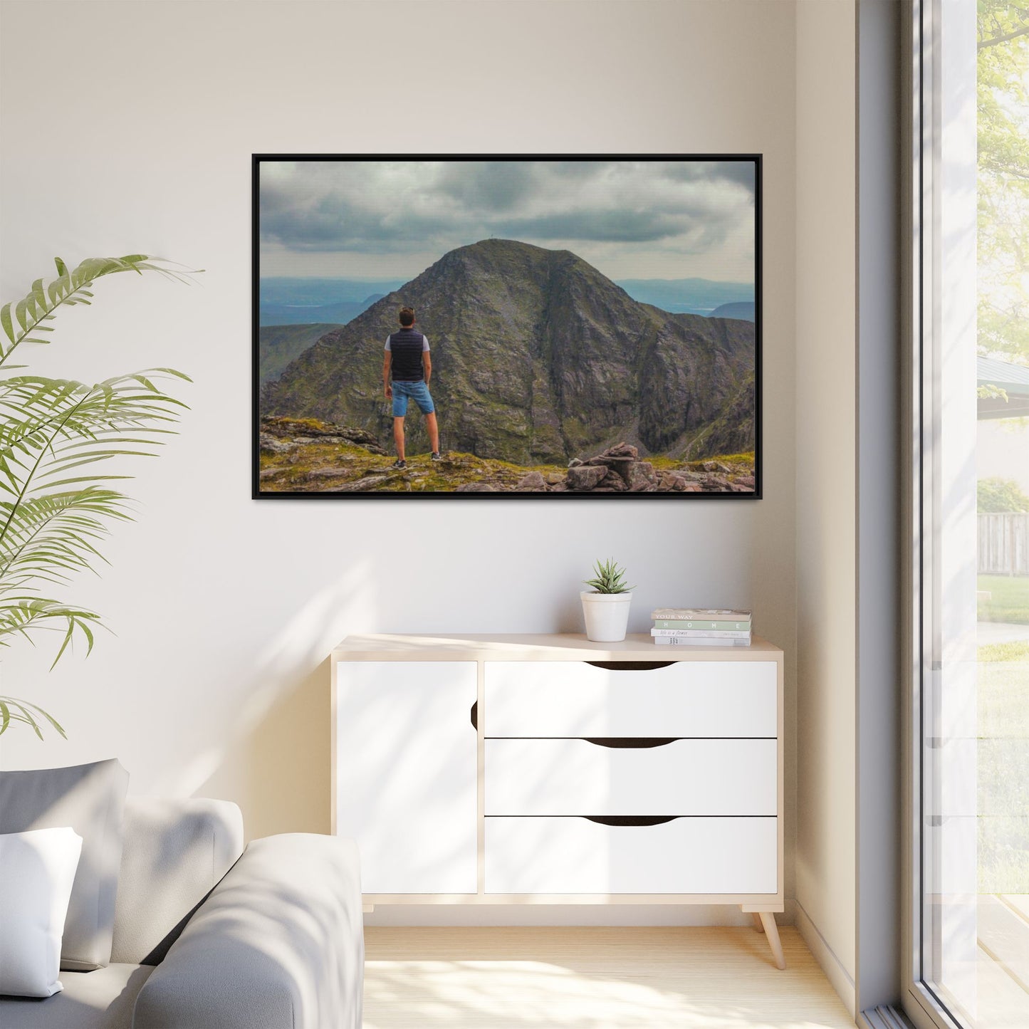 Cross On Top Matte Canvas, Framed (Multi-color)
