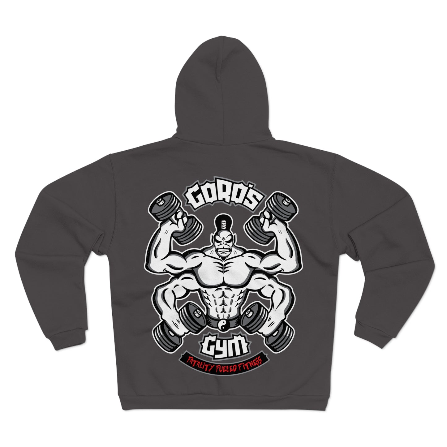 Muscle Gym Hoodie - Unisex Hooded Zip Sweatshirt for Fitness Enthusiasts