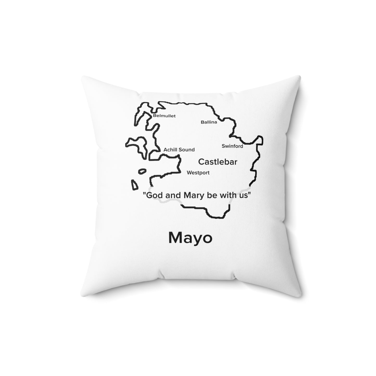 Mayo Spun Polyester Square Pillow White Edition 2 Sizes