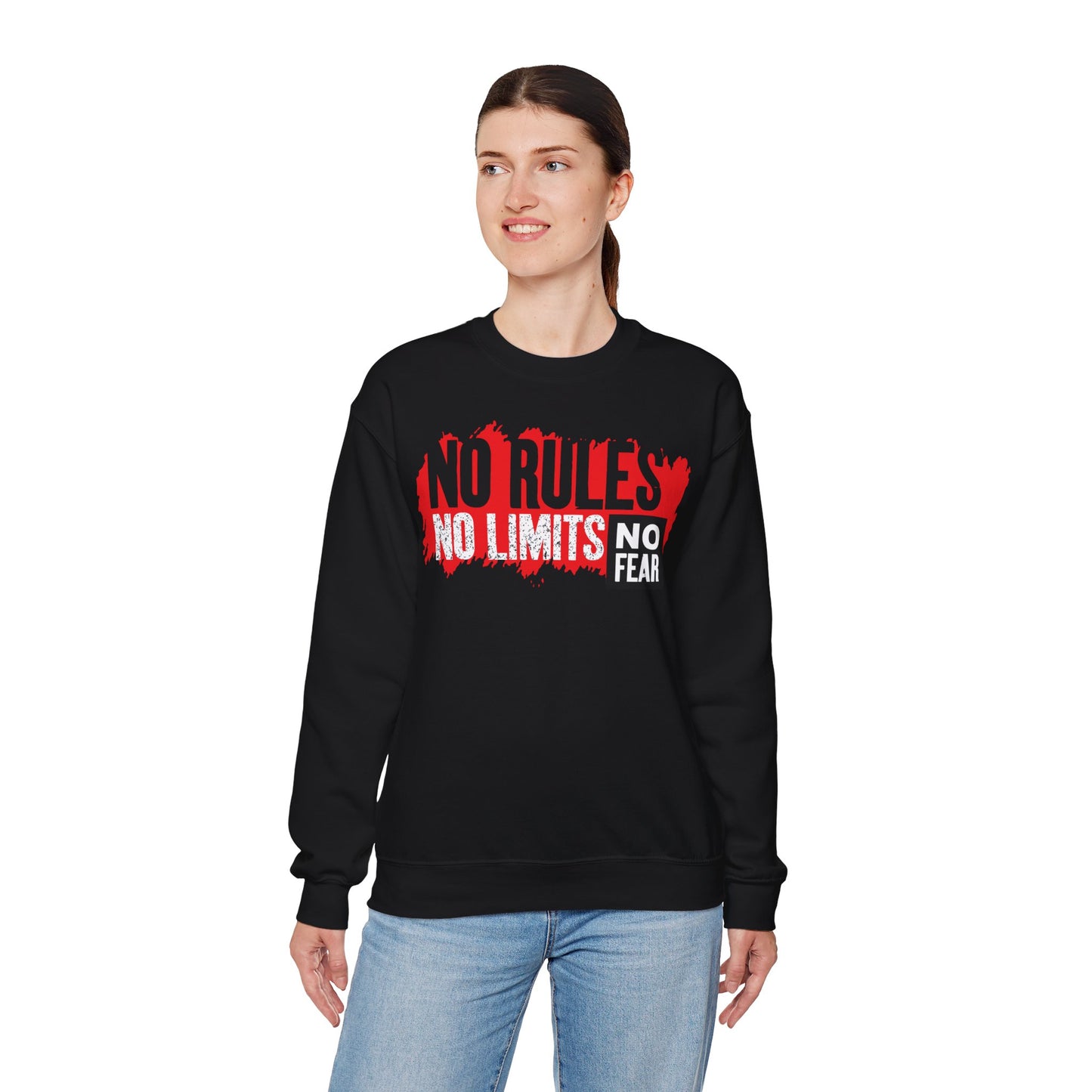 No Rules No Limits No Fear Crewneck Sweatshirt - Unisex Heavy Blend