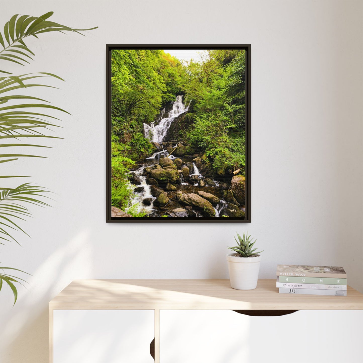 Torc Waterfall Matte Canvas, Framed (Multi-color)