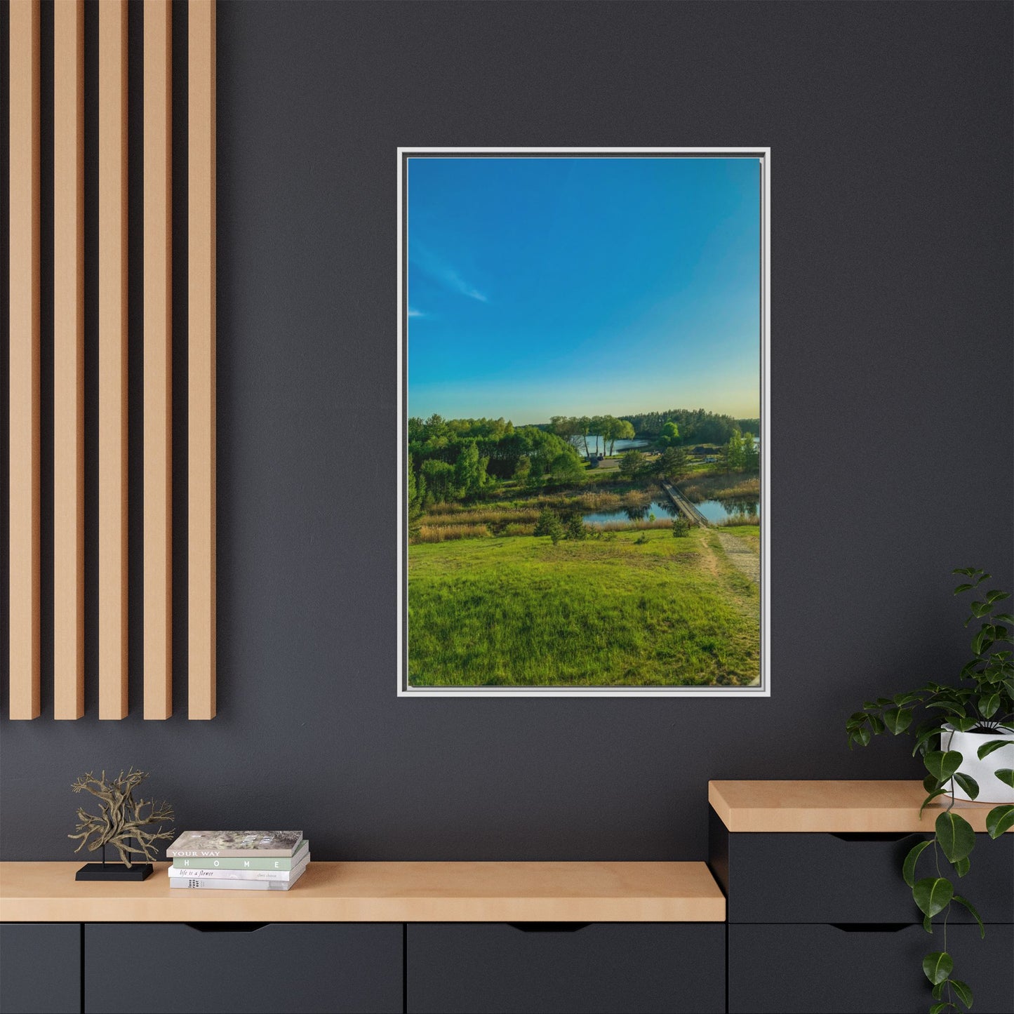 Zageres Lake Matte Canvas, Framed (Multi-color)