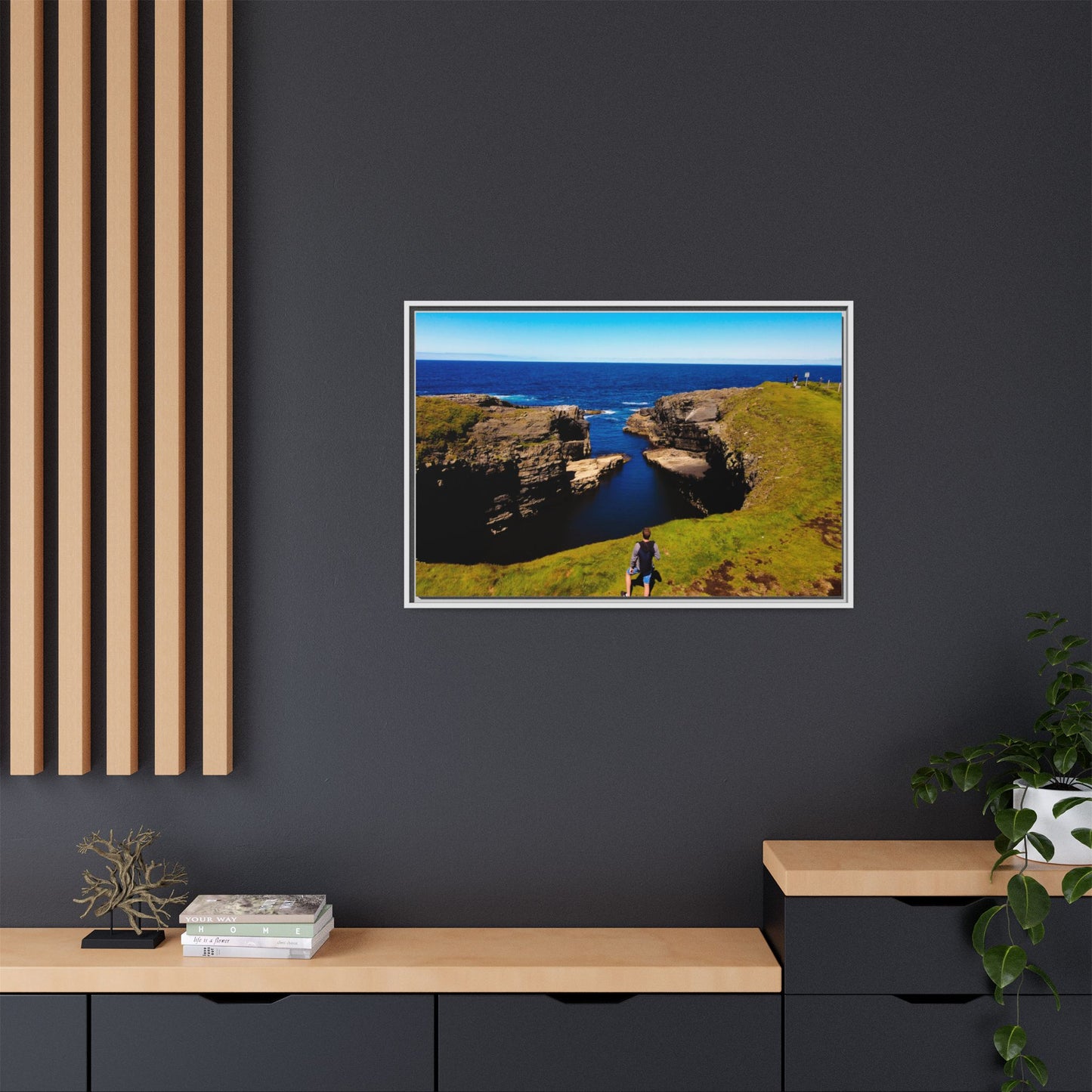 Cliffs Matte Canvas, Framed (Multi-color)