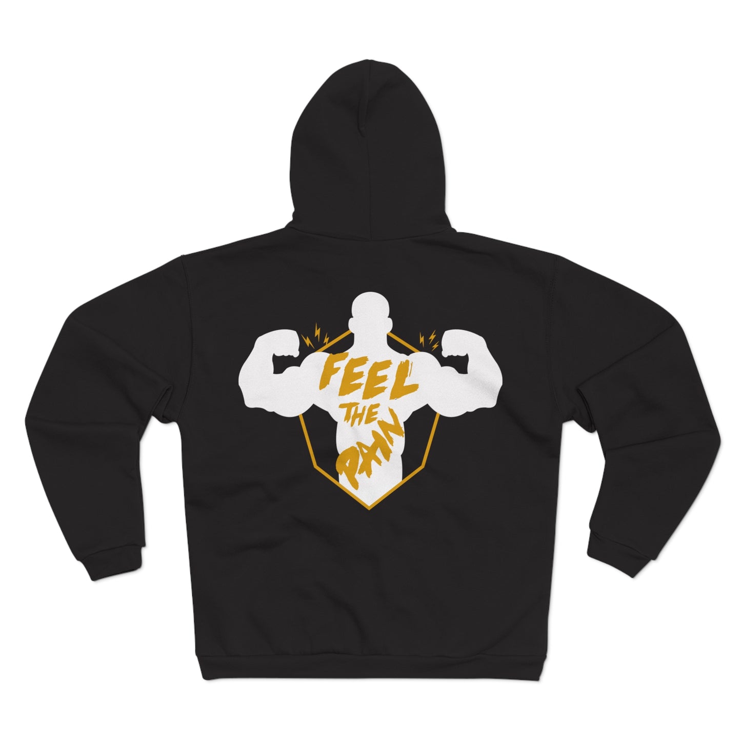 Motivational Unisex Hooded Zip Sweatshirt - 'Feel The Pain' Fitness Gear
