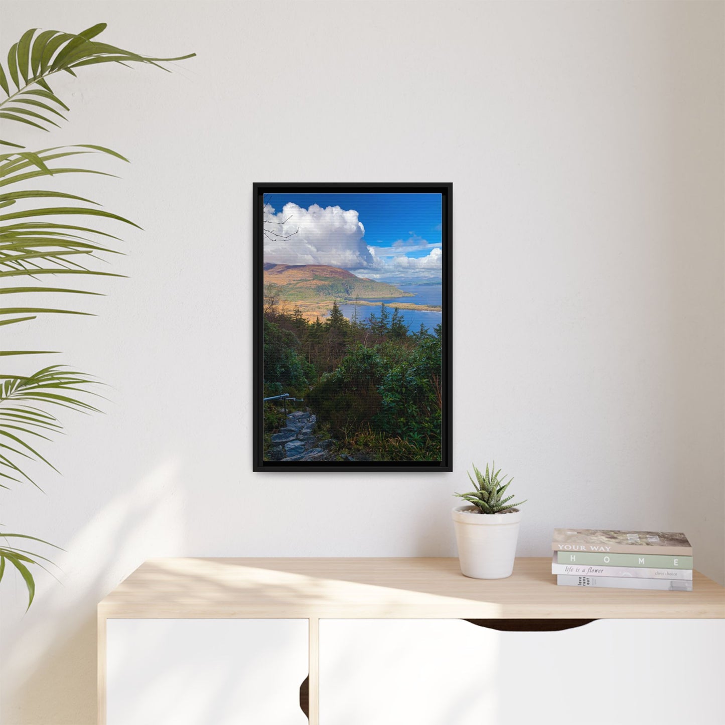 Torc Trail Stairs Matte Canvas, Framed (Multi-color)