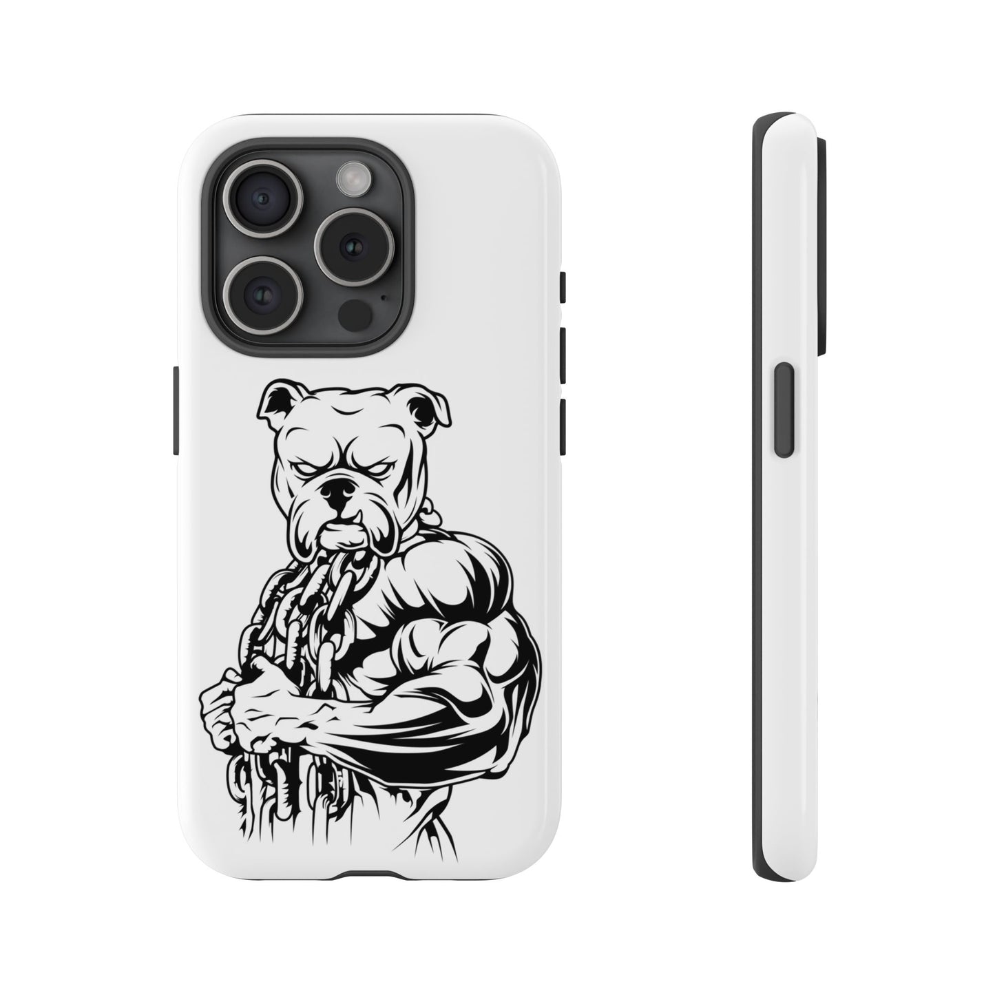 Tough Cases: Strong Bulldog Phone Case - Perfect for Dog Lovers and Fitness Enthusiasts