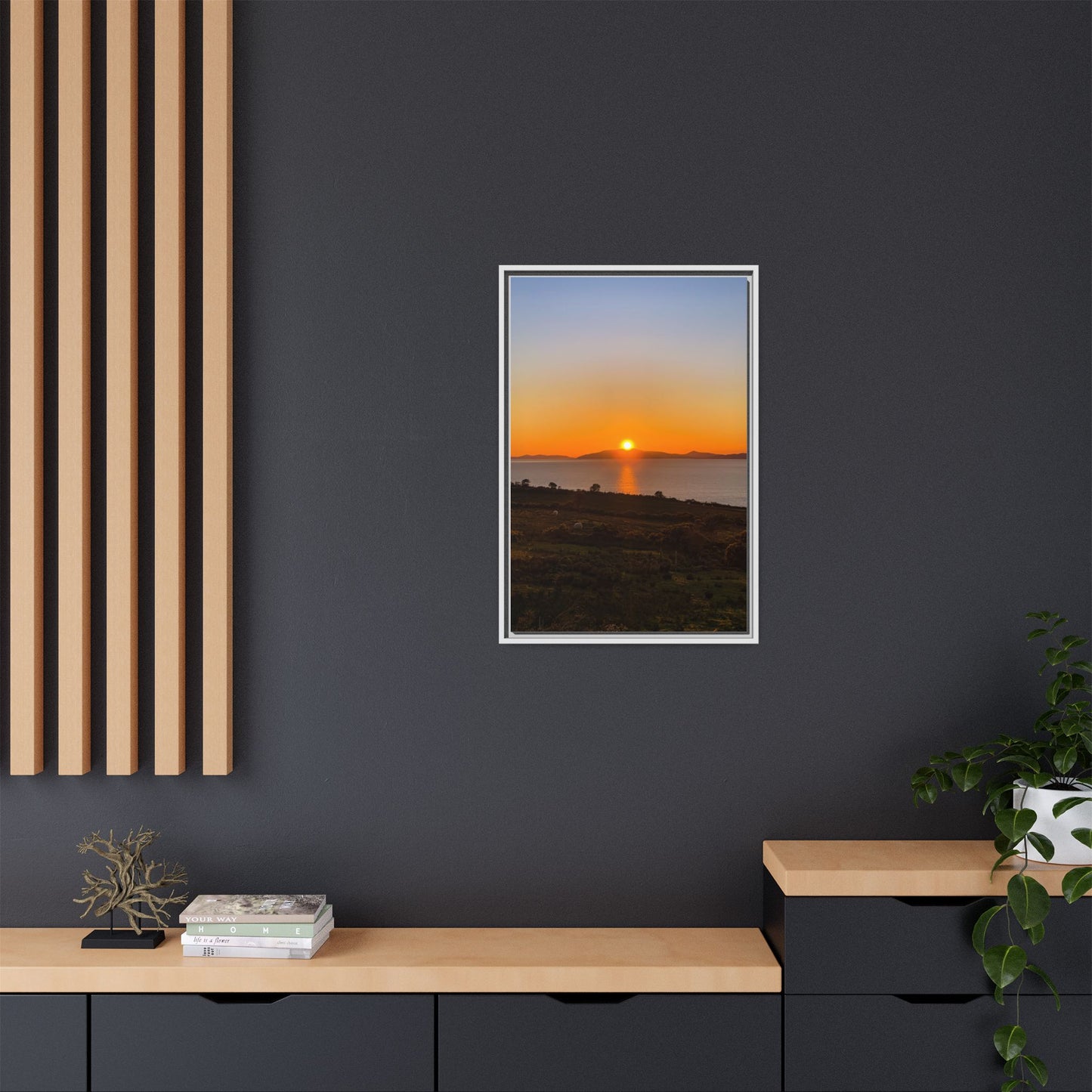 Sunset Ring Of Kerry Matte Canvas, Framed (Multi-color)
