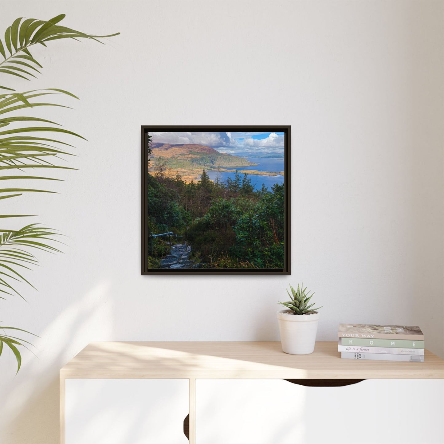 Torc Trail Stairs Matte Canvas, Framed (Multi-color)