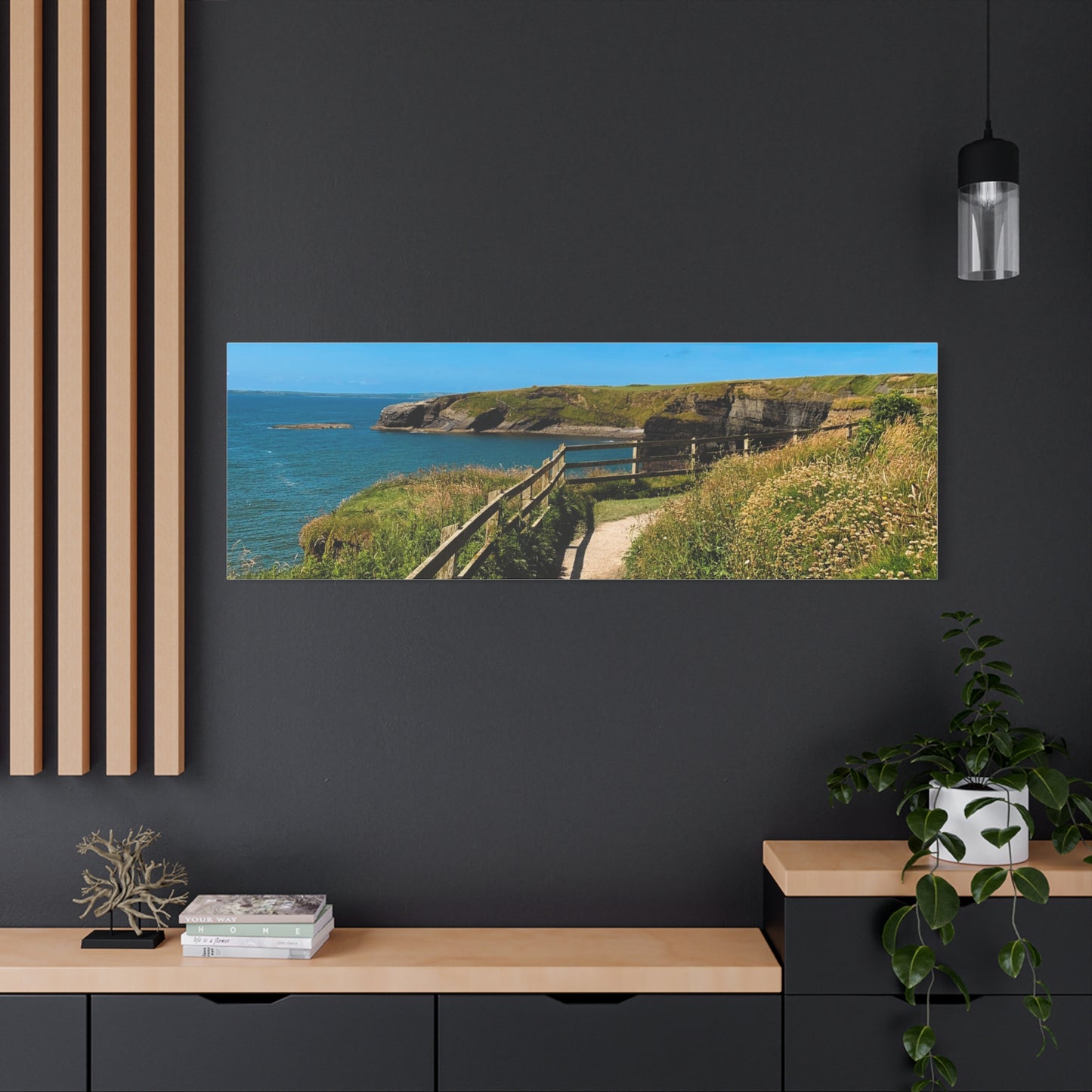Sunny Walk In Ballybunion Matte Canvas, Stretched, 1.25"