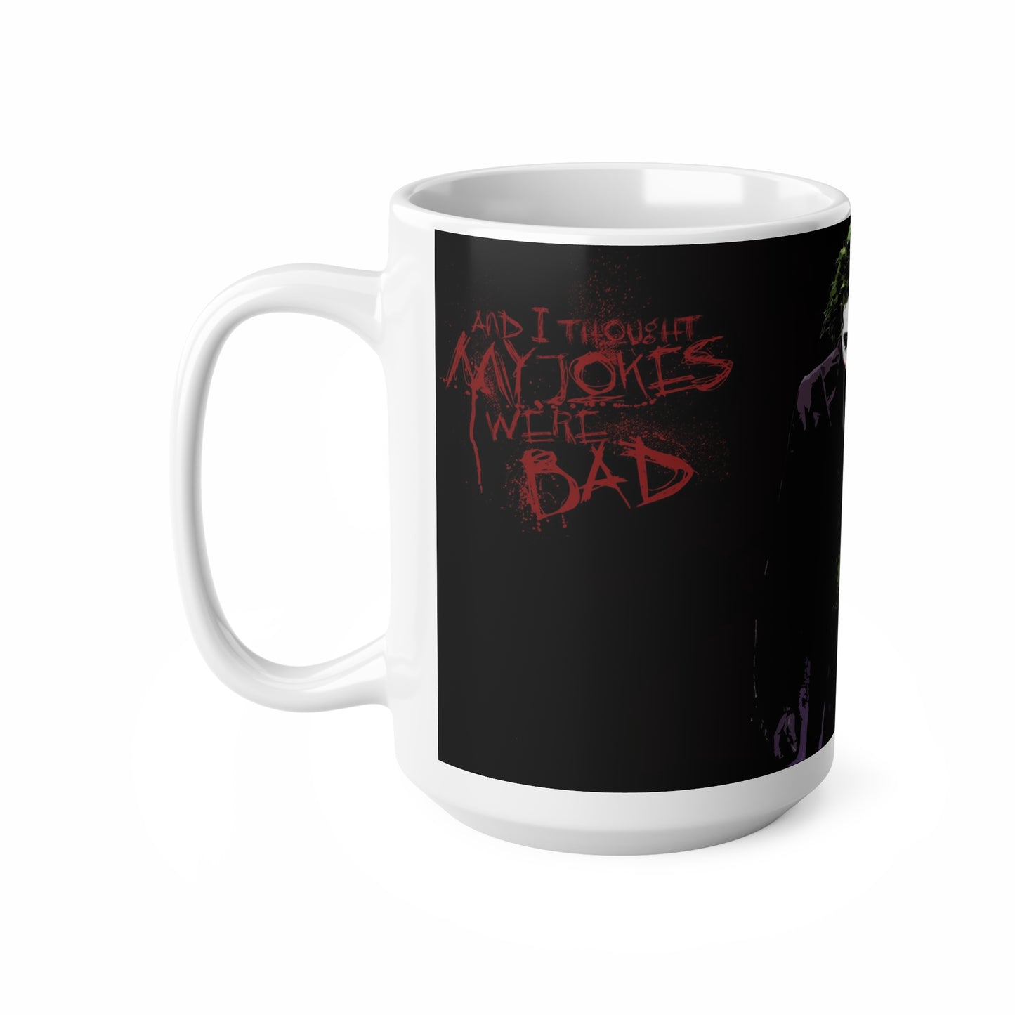 Joker-Themed Ceramic Coffee Mug - 11oz & 15oz - Perfect for Comic Fans & Gift Giving
