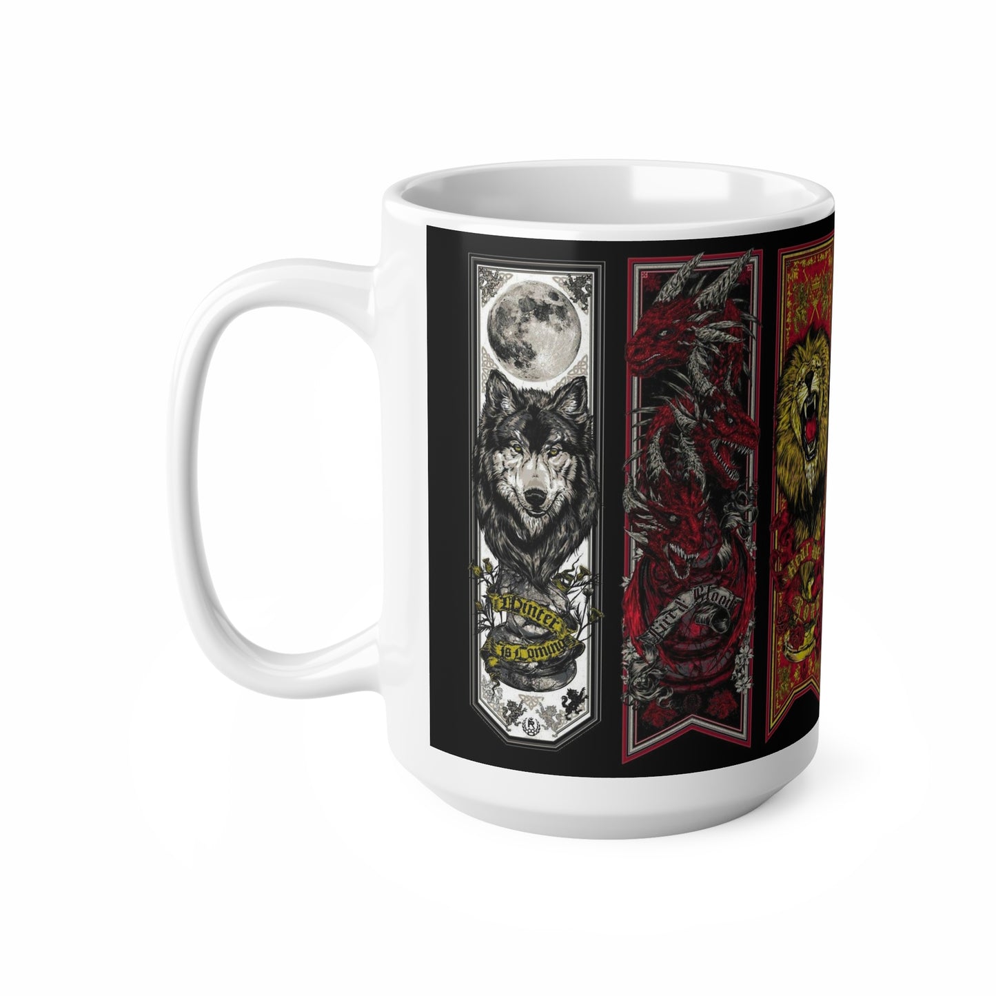 Luxe Animal Art Ceramic Coffee Cups - 11oz & 15oz - Perfect for Nature Lovers