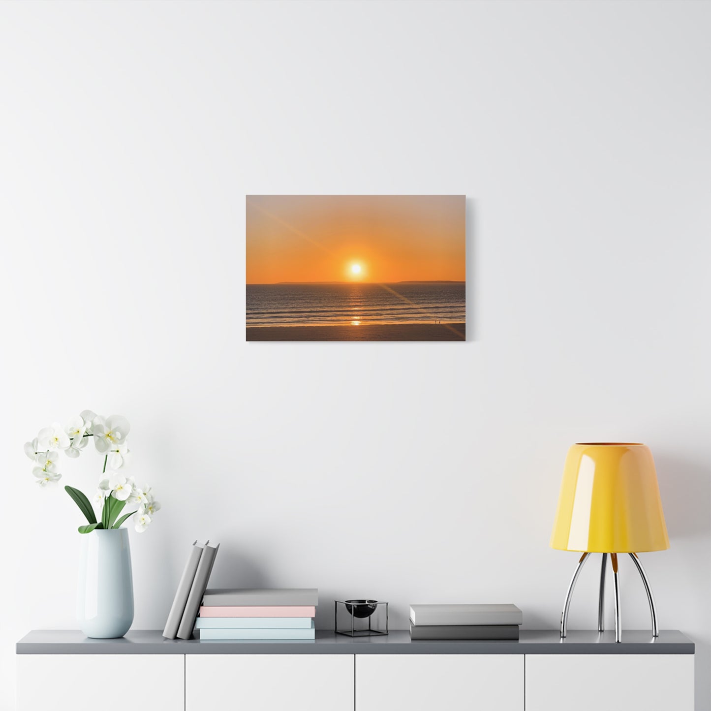 Sunset in ocean Matte Canvas, Stretched, 1.25"