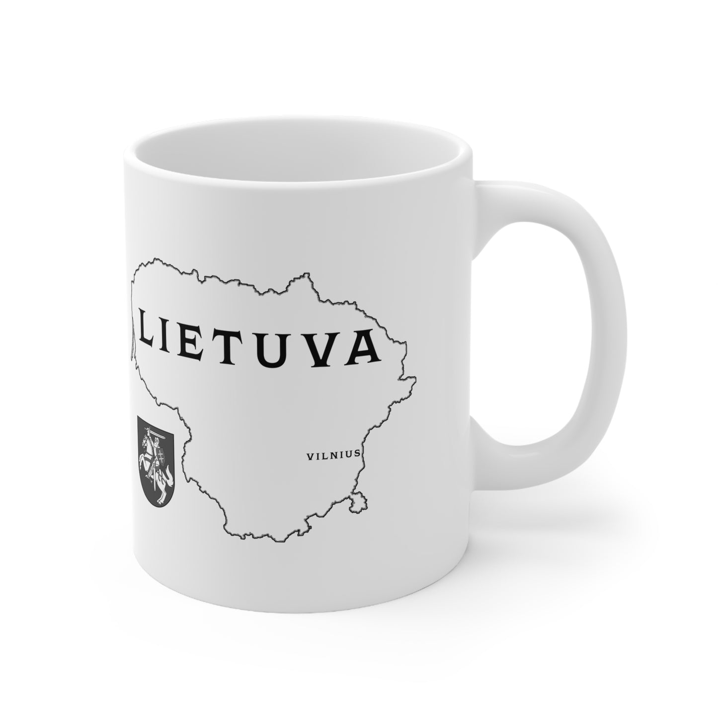 Lithuania Map Ceramic Coffee Cup - 11oz & 15oz Mug for Travelers