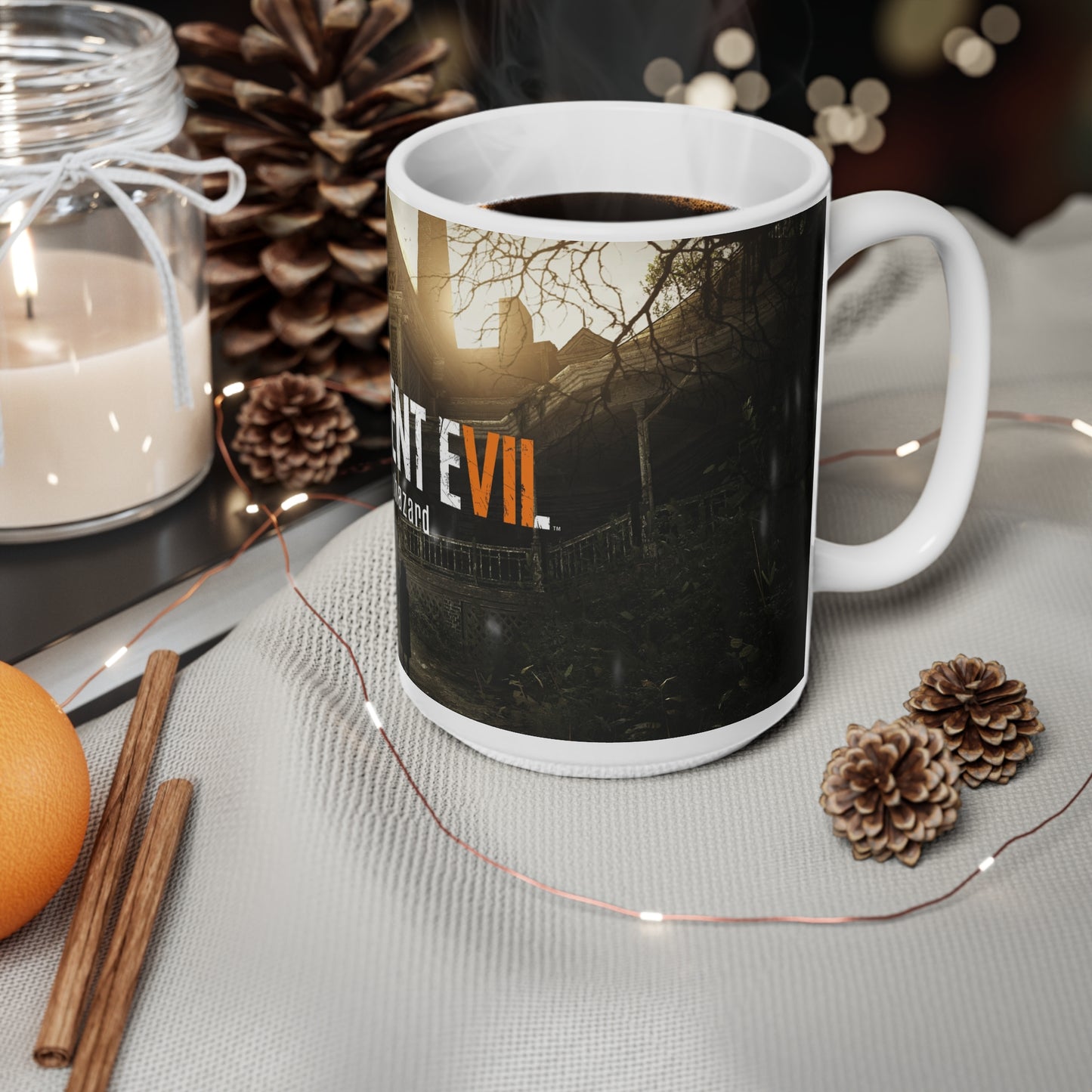 Resident Evil Biohazard Ceramic Coffee Cup - Scary Mug for Gamers (11oz & 15oz)
