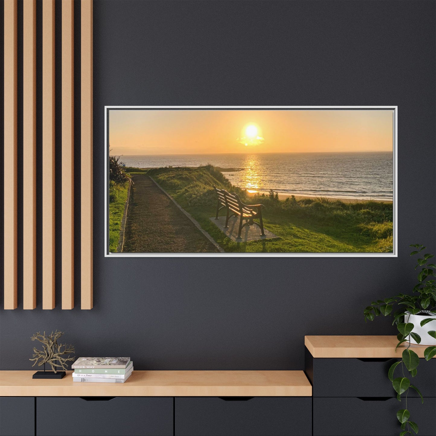 Sunset in Ballybunion 2 Matte Canvas, Framed (Multi-color)