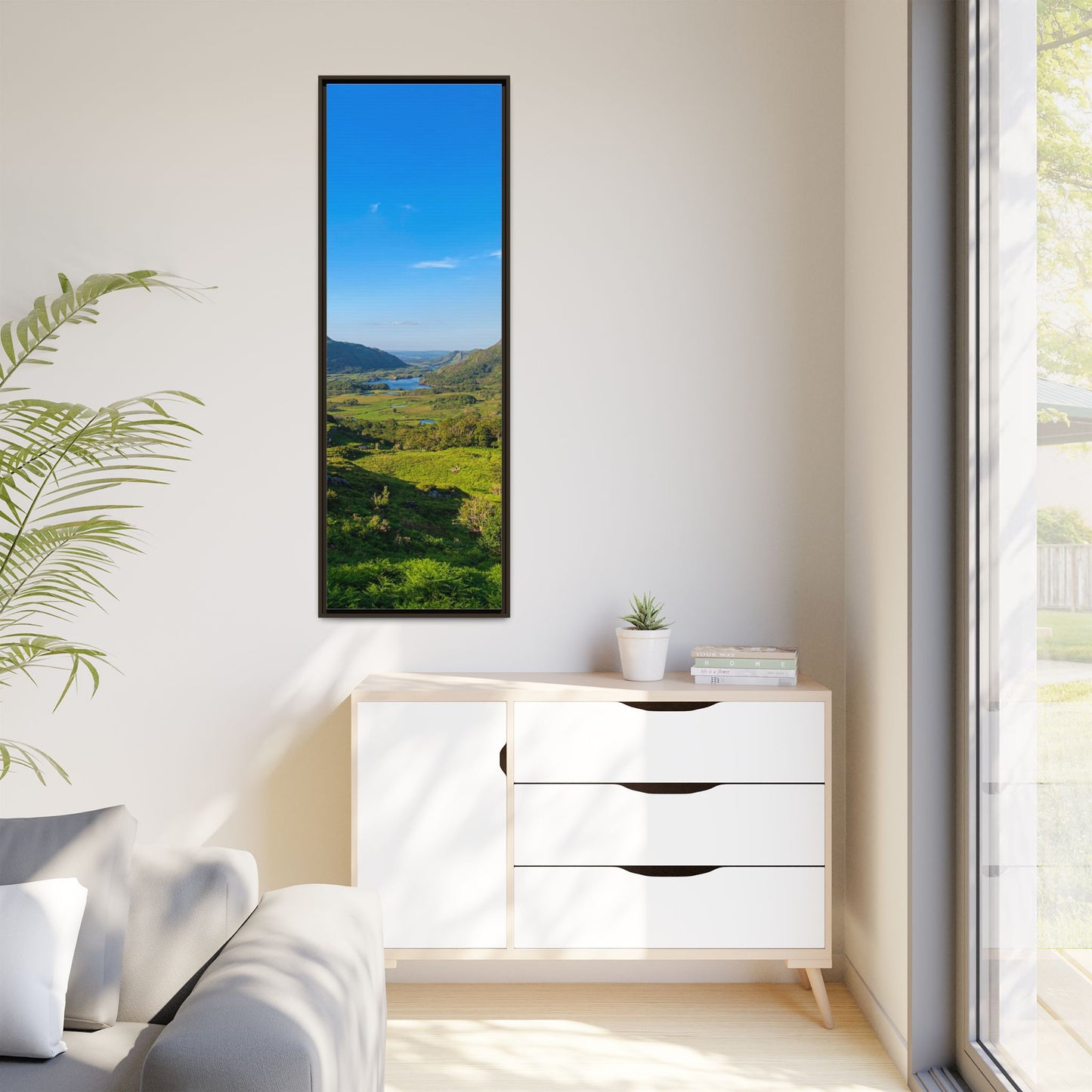 Beautiful Ladies View Matte Canvas, Framed (Multi-color)