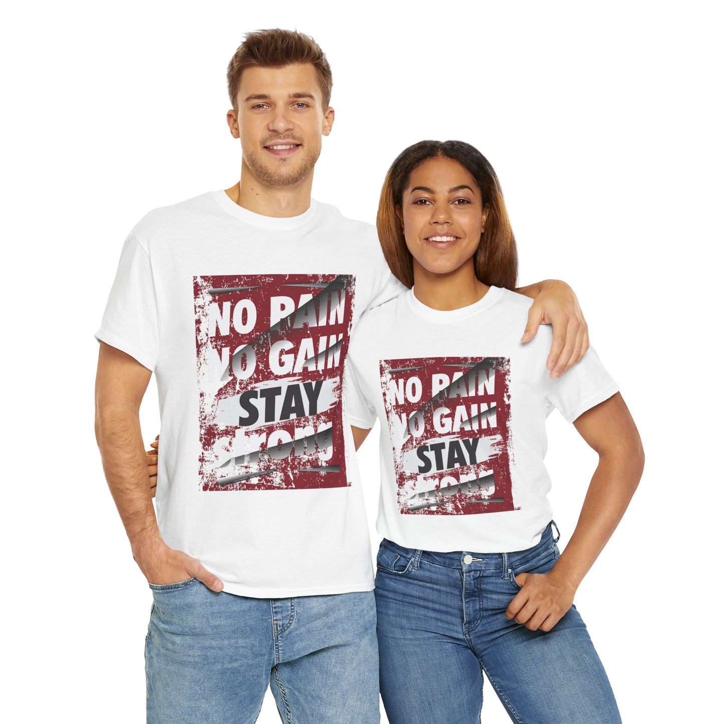 Motivational No Pain No Gain Unisex Heavy Cotton Tee