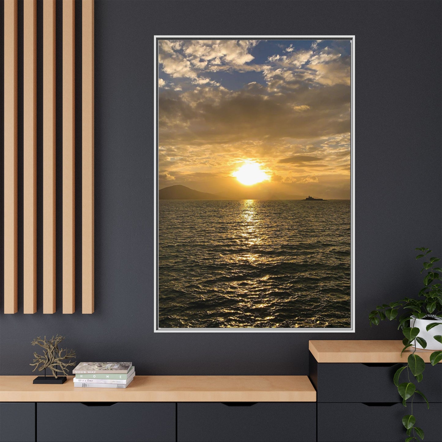 Sunset in Fenit Matte Canvas, Framed (Multi-color)
