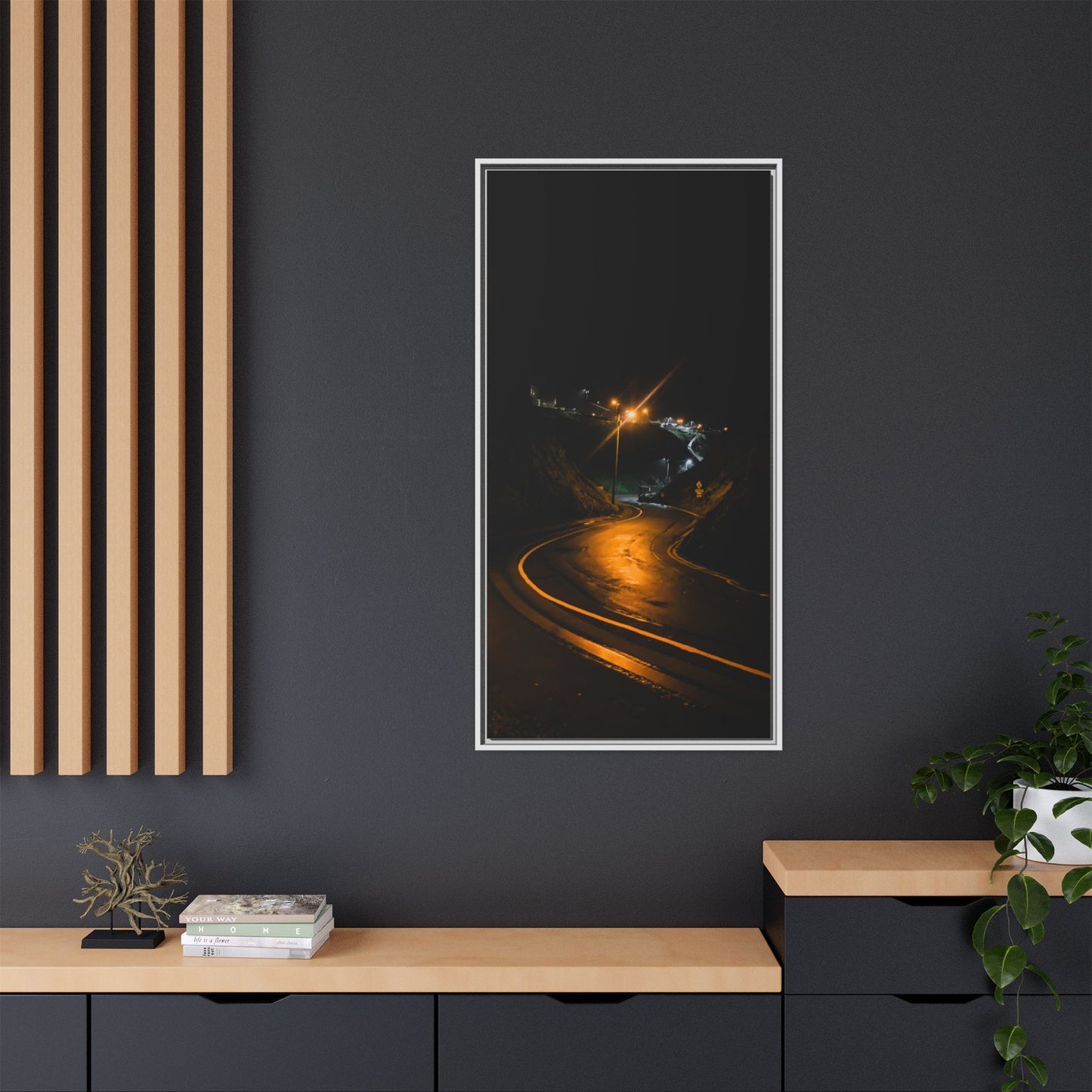 Ballybunion at Night Matte Canvas, Framed (Multi-color)