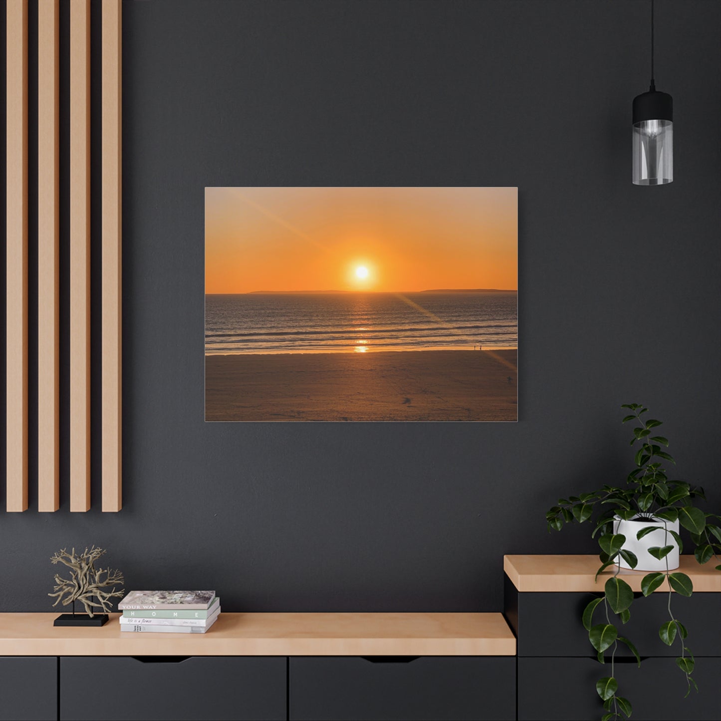 Sunset in ocean Matte Canvas, Stretched, 1.25"