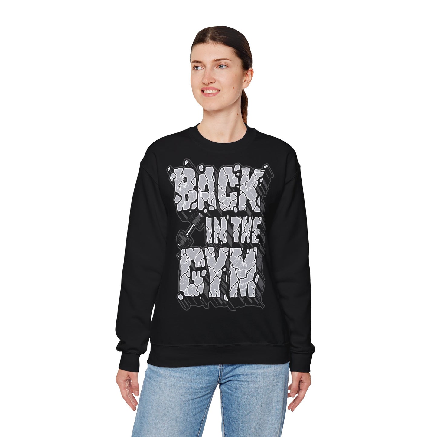 Back in the Gym Unisex Heavy Blend™ Crewneck Sweatshirt - Casual Fitness Wear for Workout Enthusiasts