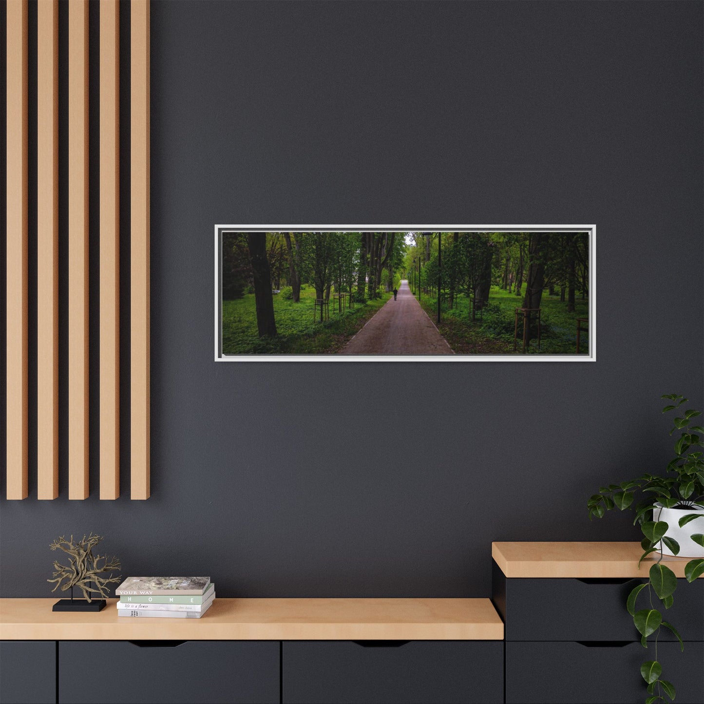 Zagares Park Matte Canvas, Framed (Multi-color)
