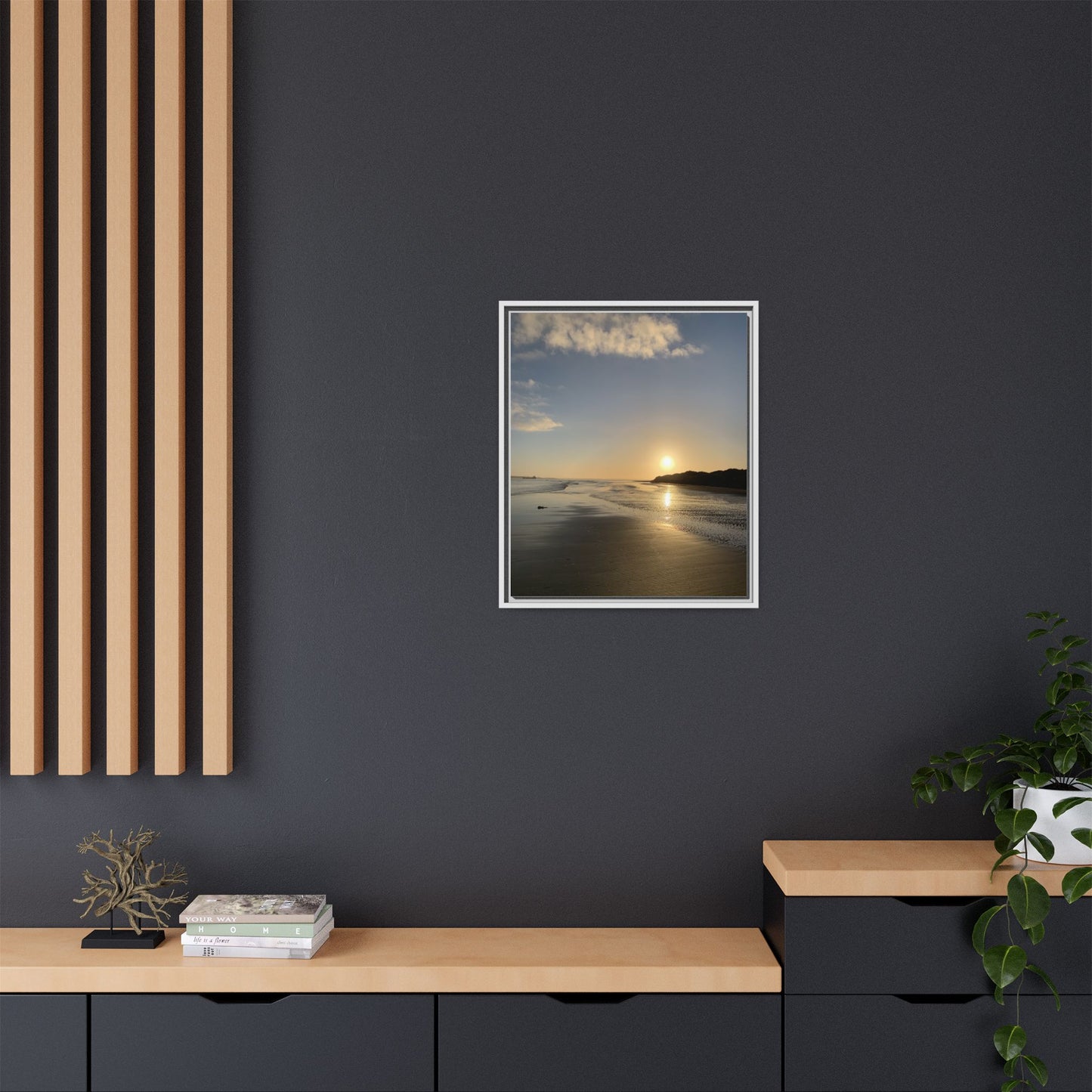Sunset Matte Canvas, Framed (Multi-color)
