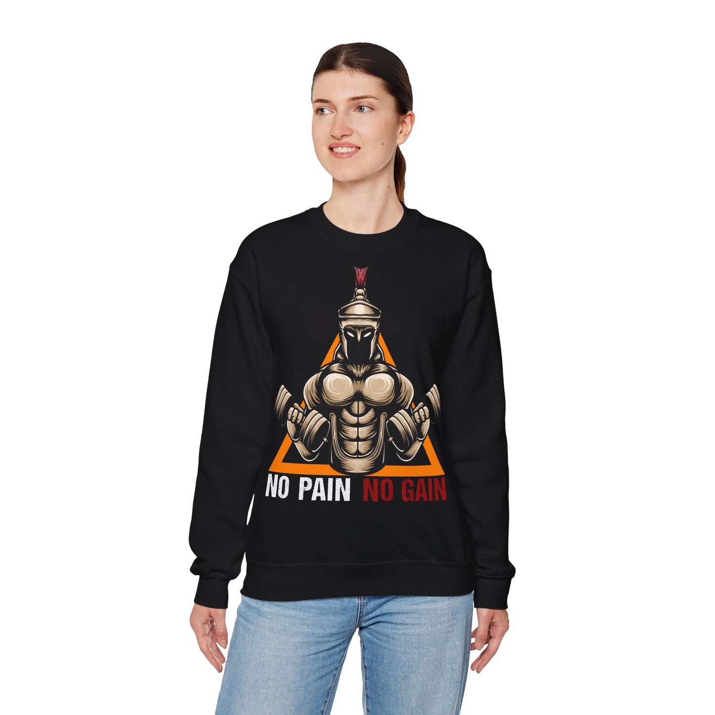No Pain No Gain Unisex Heavy Blend™ Crewneck Sweatshirt - Motivational Gym Apparel