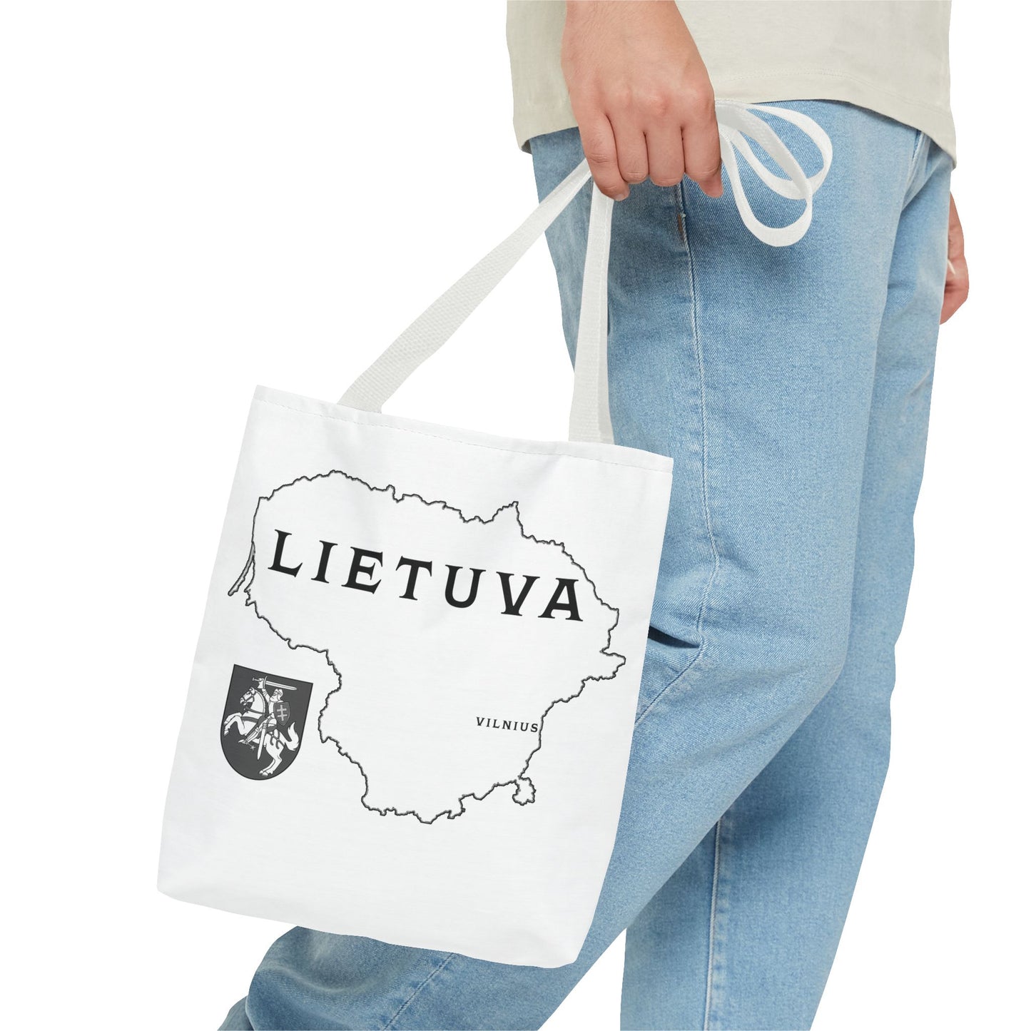 Lietuva Map Tote Bag - Stylish Travel Bag for Lithuanian Pride