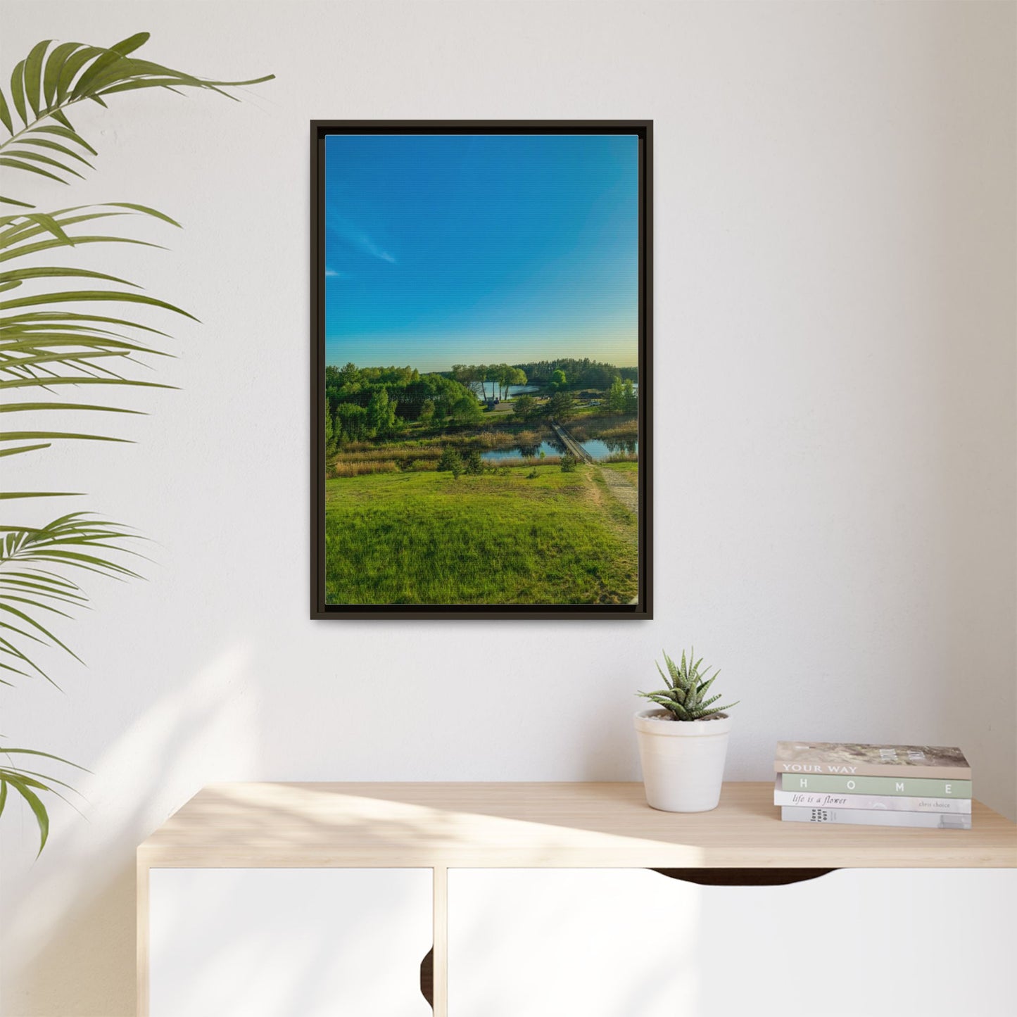 Zageres Lake Matte Canvas, Framed (Multi-color)