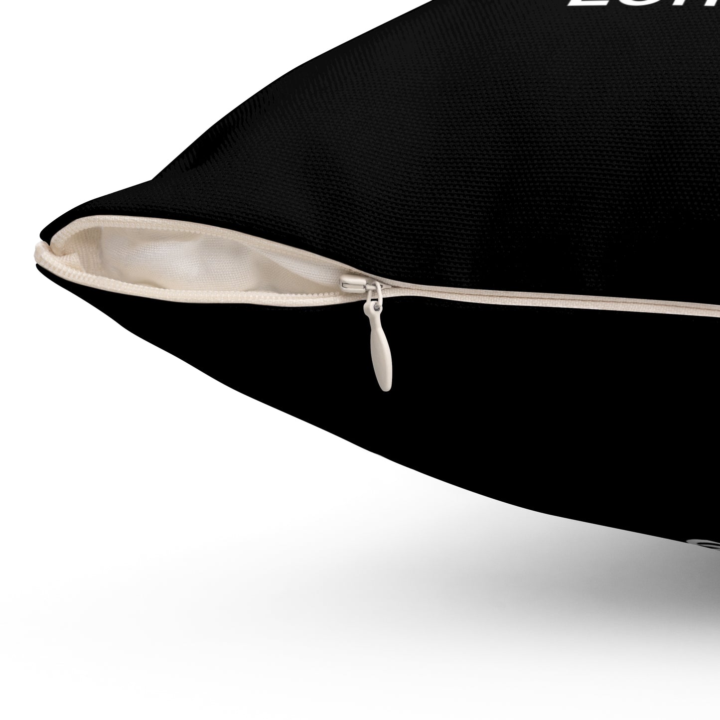 Longford Spun Polyester Square Pillow Black Edition 2 Sizes