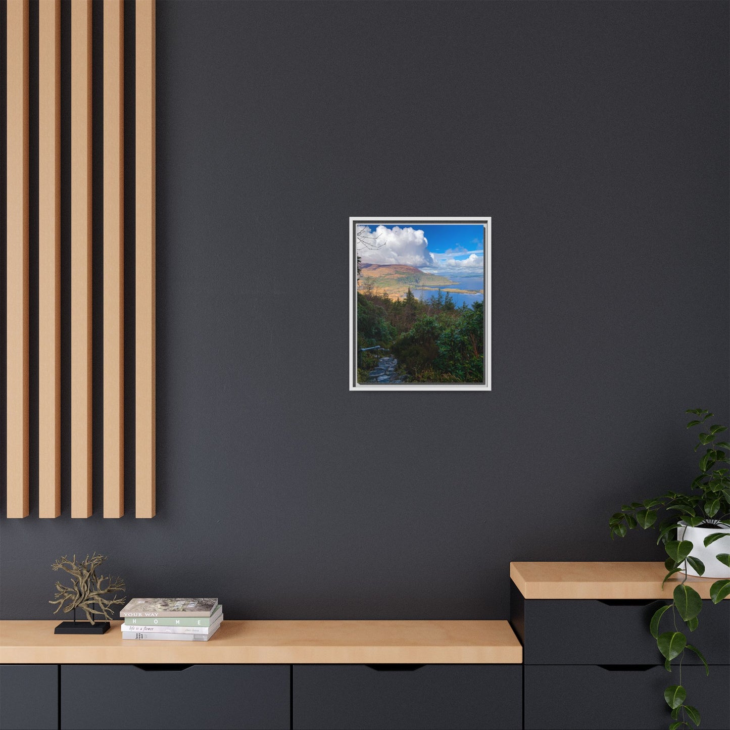 Torc Trail Stairs Matte Canvas, Framed (Multi-color)