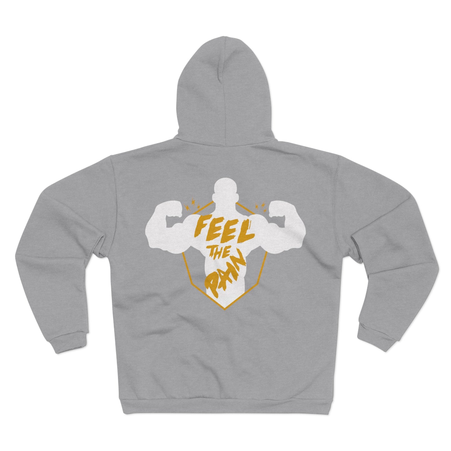 Motivational Unisex Hooded Zip Sweatshirt - 'Feel The Pain' Fitness Gear
