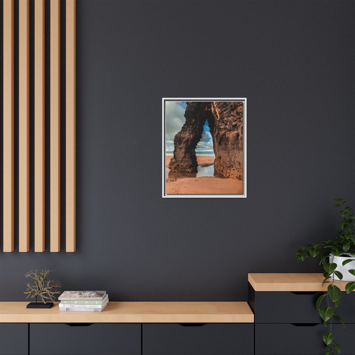 Ballybunion Cliff Matte Canvas, Framed (Multi-color)