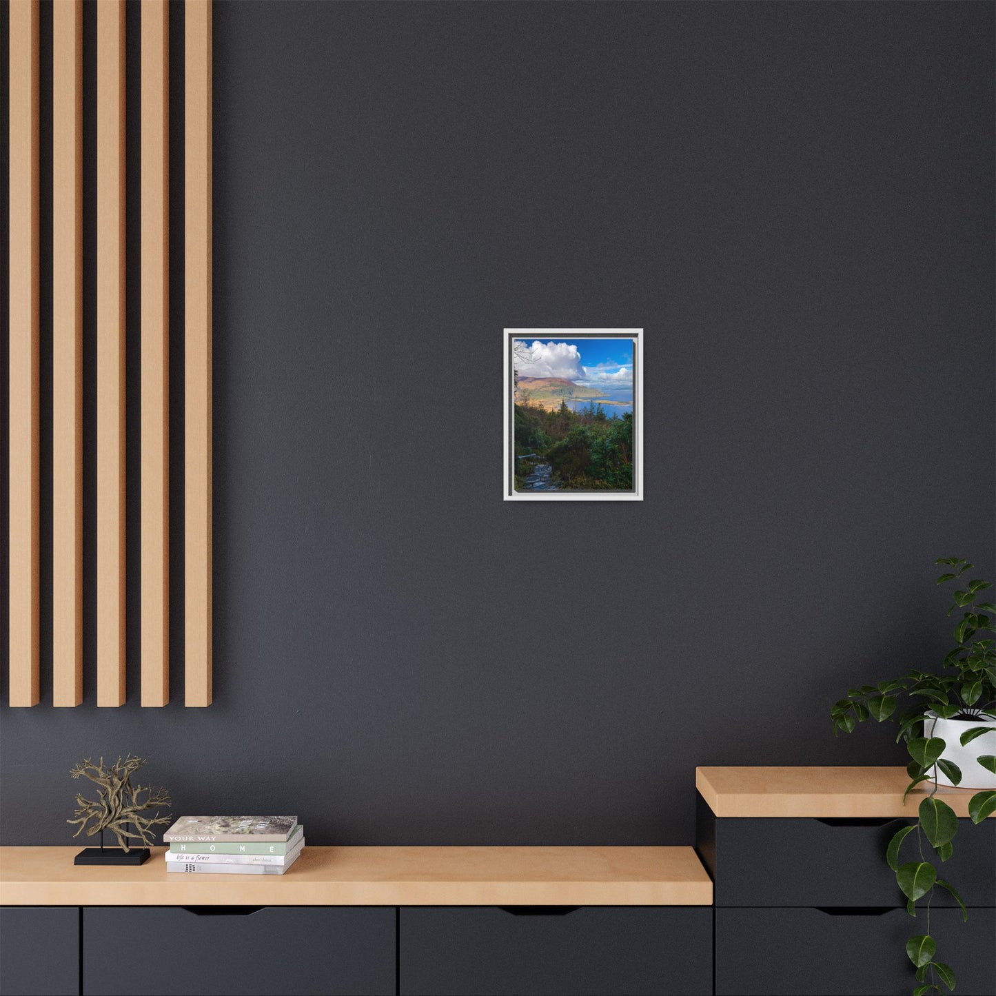 Torc Trail Stairs Matte Canvas, Framed (Multi-color)