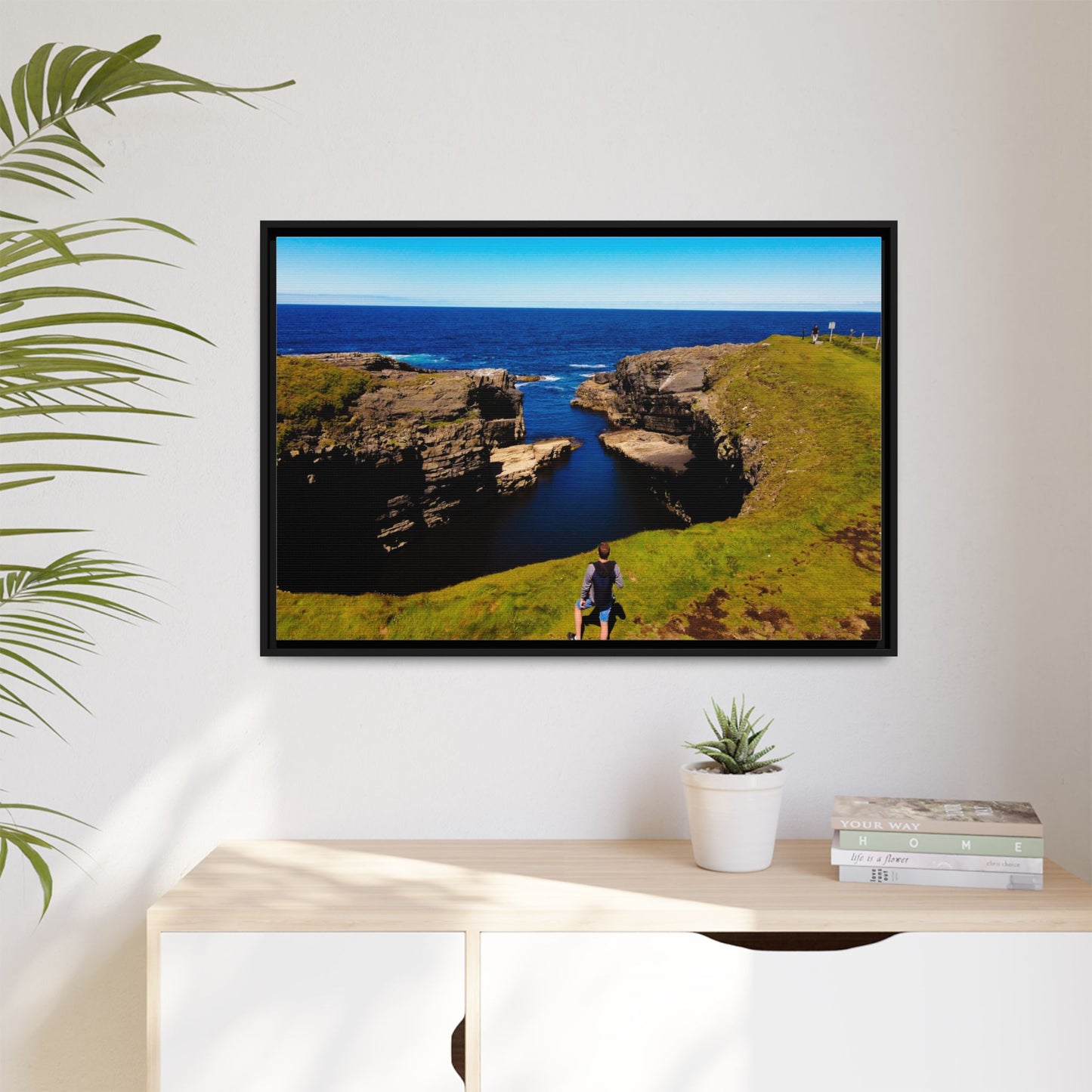 Cliffs Matte Canvas, Framed (Multi-color)