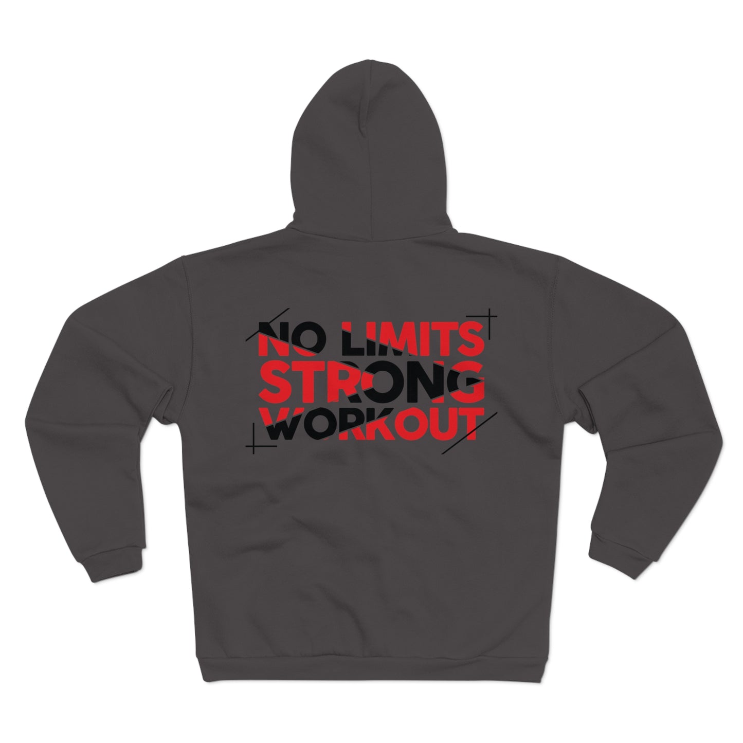 No Limits Strong Workout Unisex Hooded Zip Sweatshirt