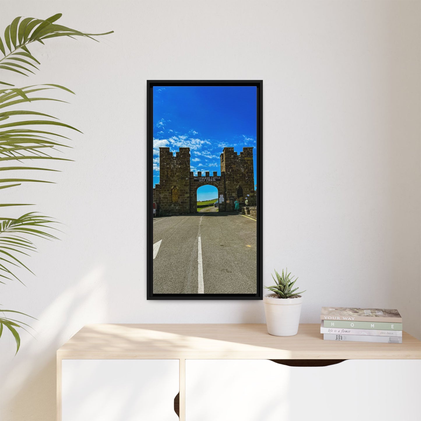 Ballyheigue Golf Club Gates Matte Canvas, Framed (Multi-color)